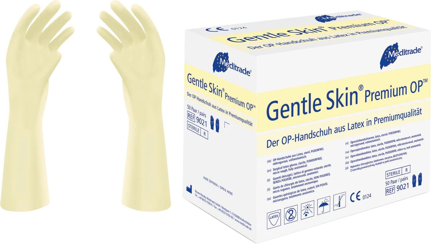 Gentle Skin® Premium OP™ Packung 50 Paar puderfrei, natur, Größe 6 Gentle Skin® Premium OP™ Meditrade