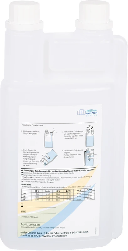 Universaldosierflasche leer Flasche 1 Liter leer