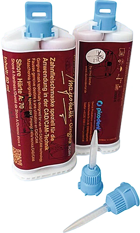 Majesthetik-Gingiva scan Set 2 x 50 ml Doppelkartuschen, 12 Mischkanülen
