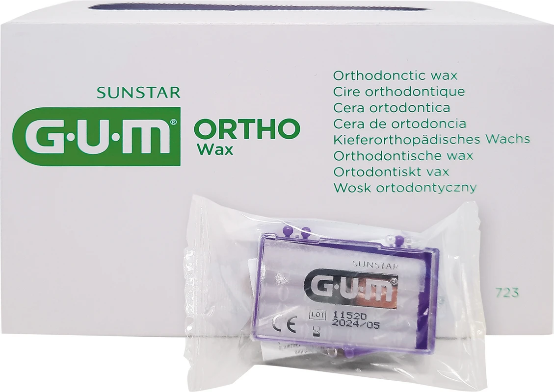 GUM® ORTHO Wachs Praxisbox 24 Stück im Etui geschmacksneutral