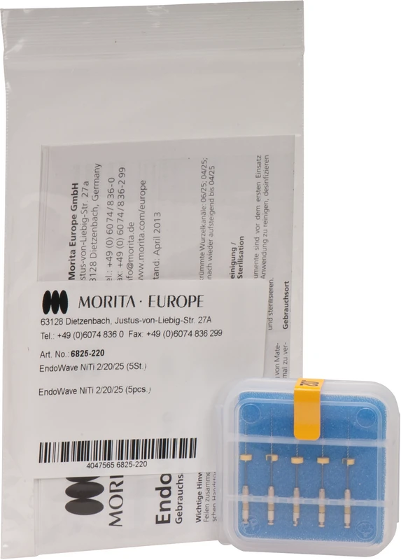 EndoWave NiTi Feilen Packung 5 Stück 25 mm, Taper.02, ISO 020 Kinderzahnzangen Hammacher