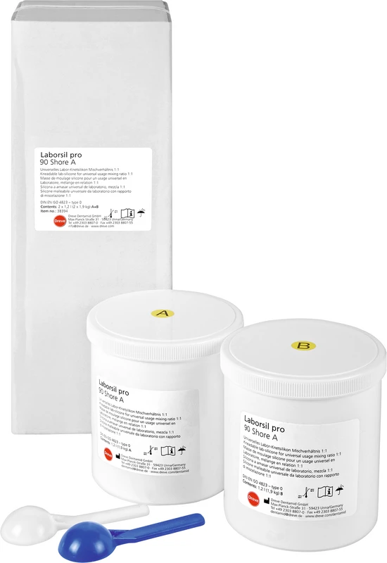 Laborsil pro 90 Packung 1,9 kg Dosen Komponente A, 1,9 kg Komponente B