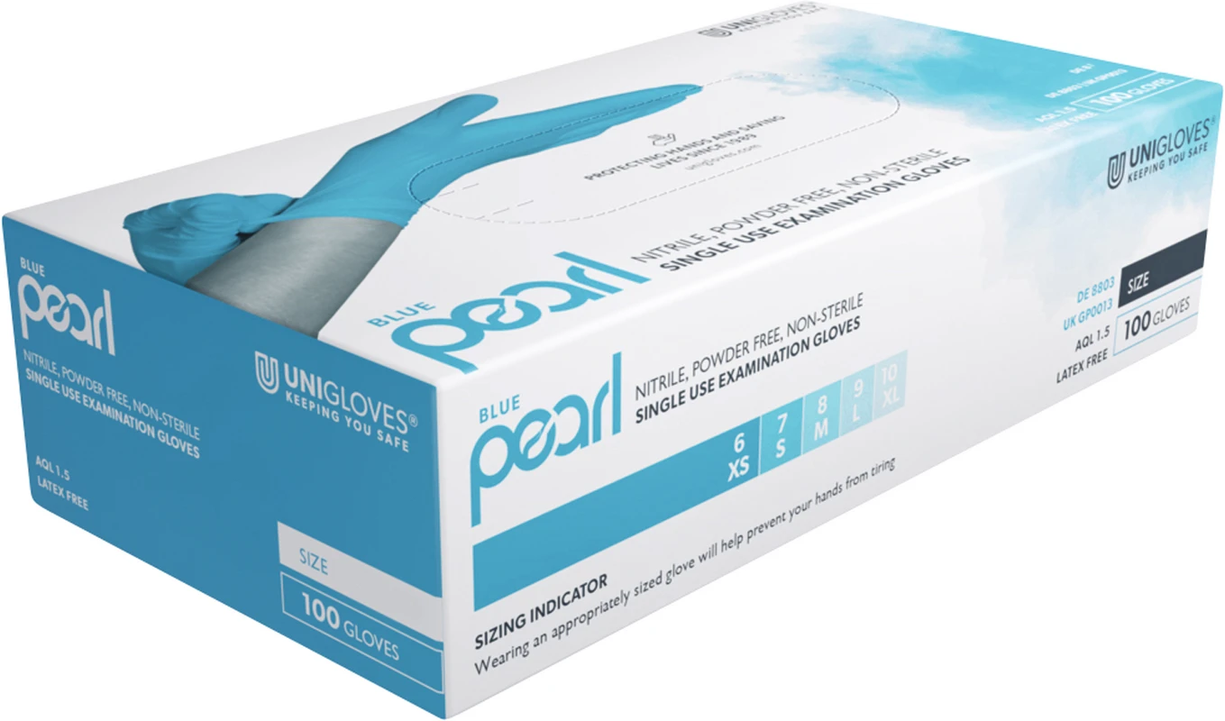 BLUE PEARL Packung 100 Stück puderfrei, blau, XL