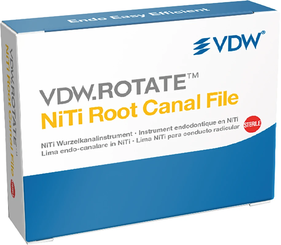 VDW.ROTATE™ NiTi Wurzelkanalfeilen Packung 3 Stück 25 mm sortiert