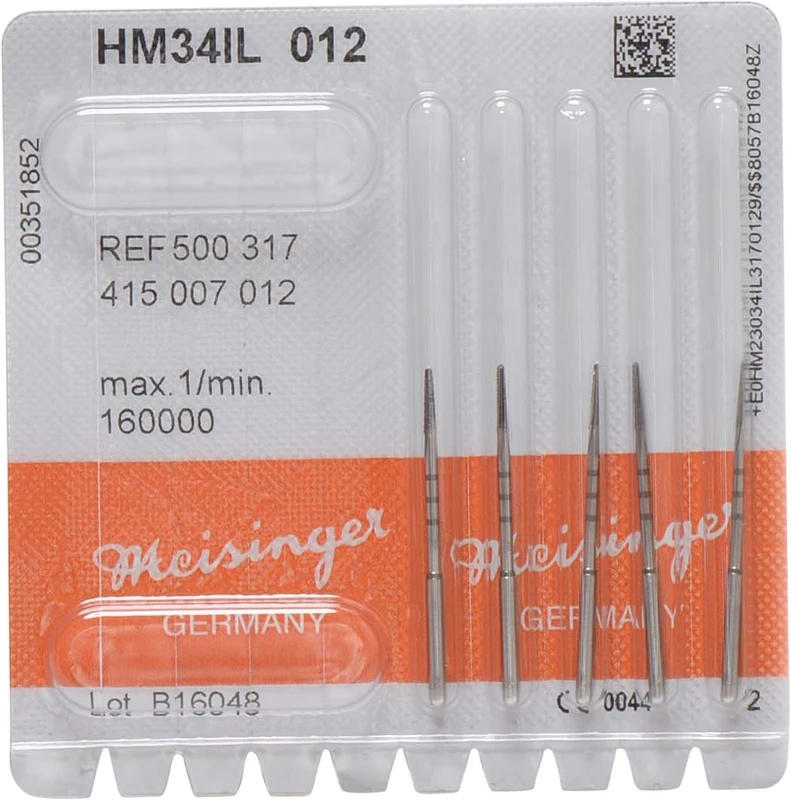 Chirurgie Fräser HM 34IL Packung 5 Stück FG XXL, Figur 415, 6 mm, ISO 012