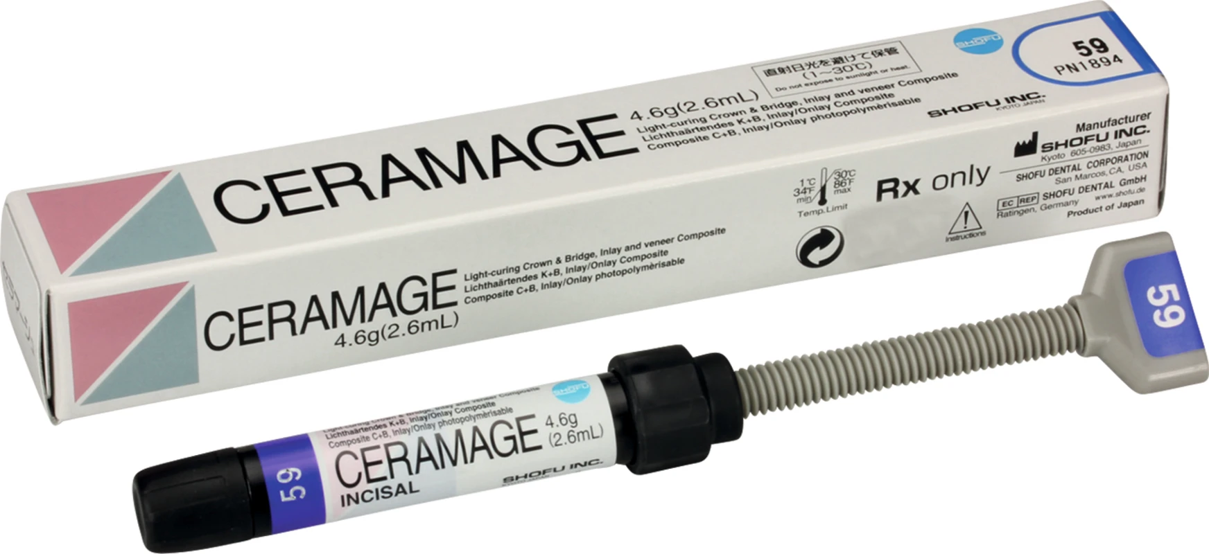 CERAMAGE Spritze 4,6 g inzisal 59 CERAMAGE SHOFU