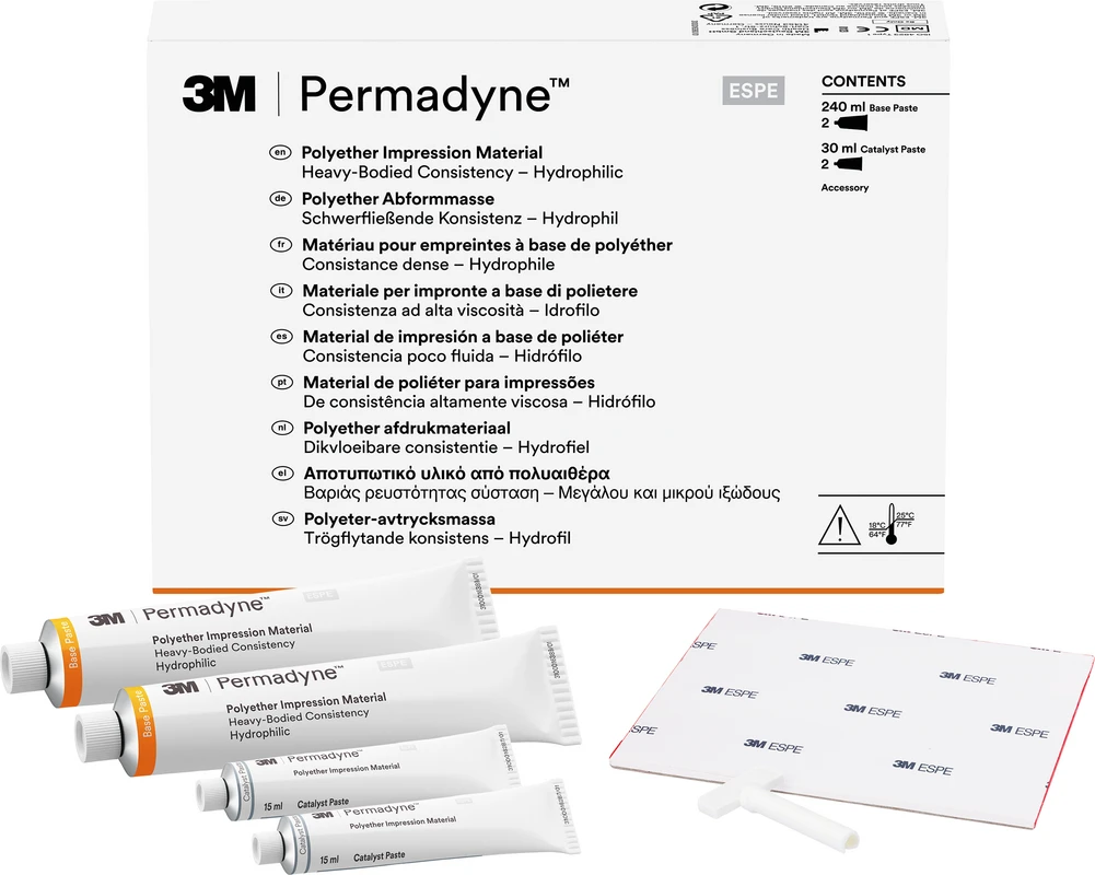 Permadyne™ Refill Packung 2 x 120 ml Basispaste, 2 x 15 ml Katalysator, 1 Anmischblock, fest
