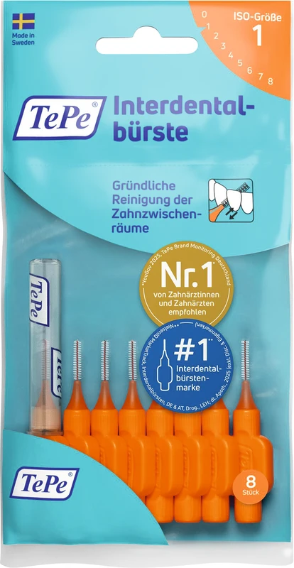 TePe® Interdentalbürsten Original Packung 8 Stück orange, Ø 0,45 mm