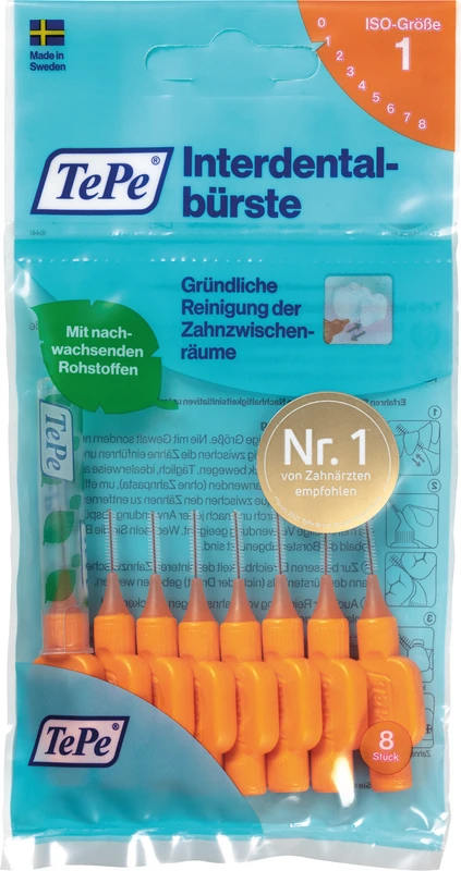 TePe® Interdentalbürsten Original Packung 8 Stück orange, Ø 0,45 mm