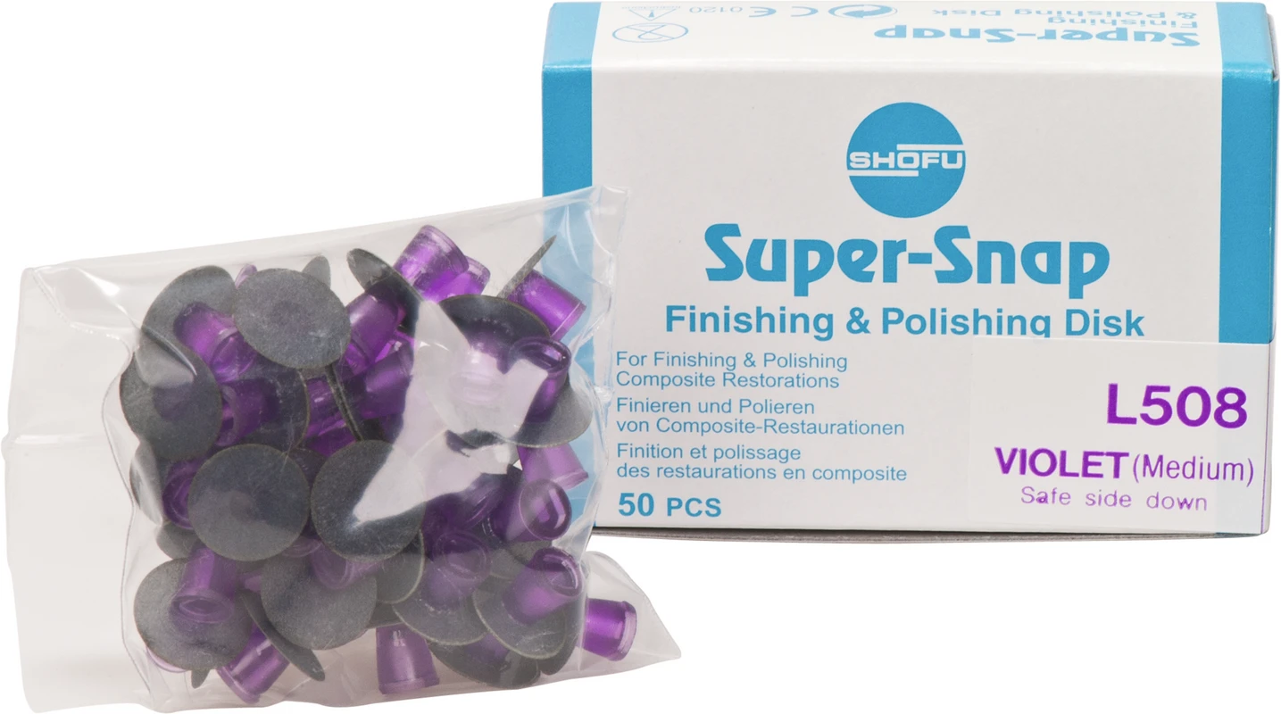 Super-Snap® Nachfüllpackung 50 Scheiben, violett, Körnung mittel, Beschichtung stirnseitig, standard