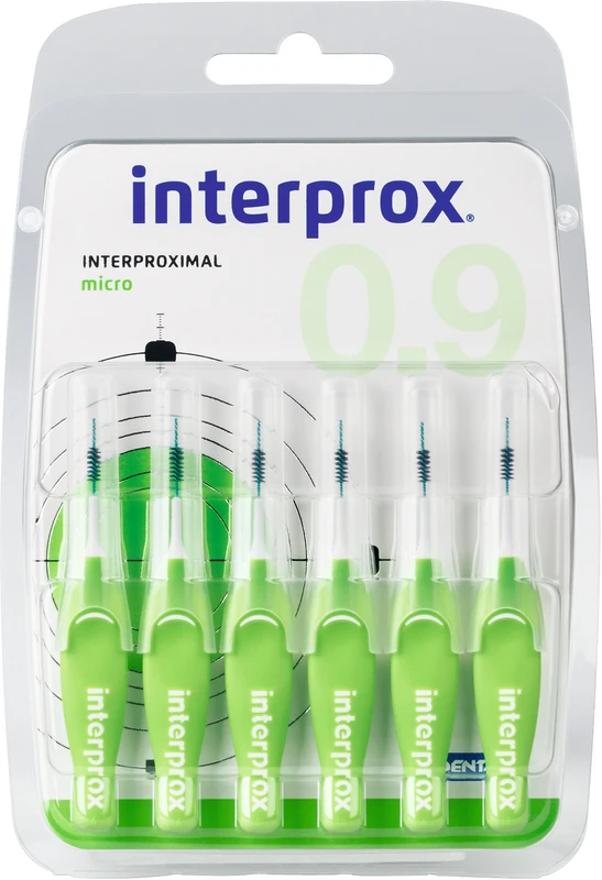 interprox® Blisterpackung 6 Stück grün, Ø 0,56 mm, micro