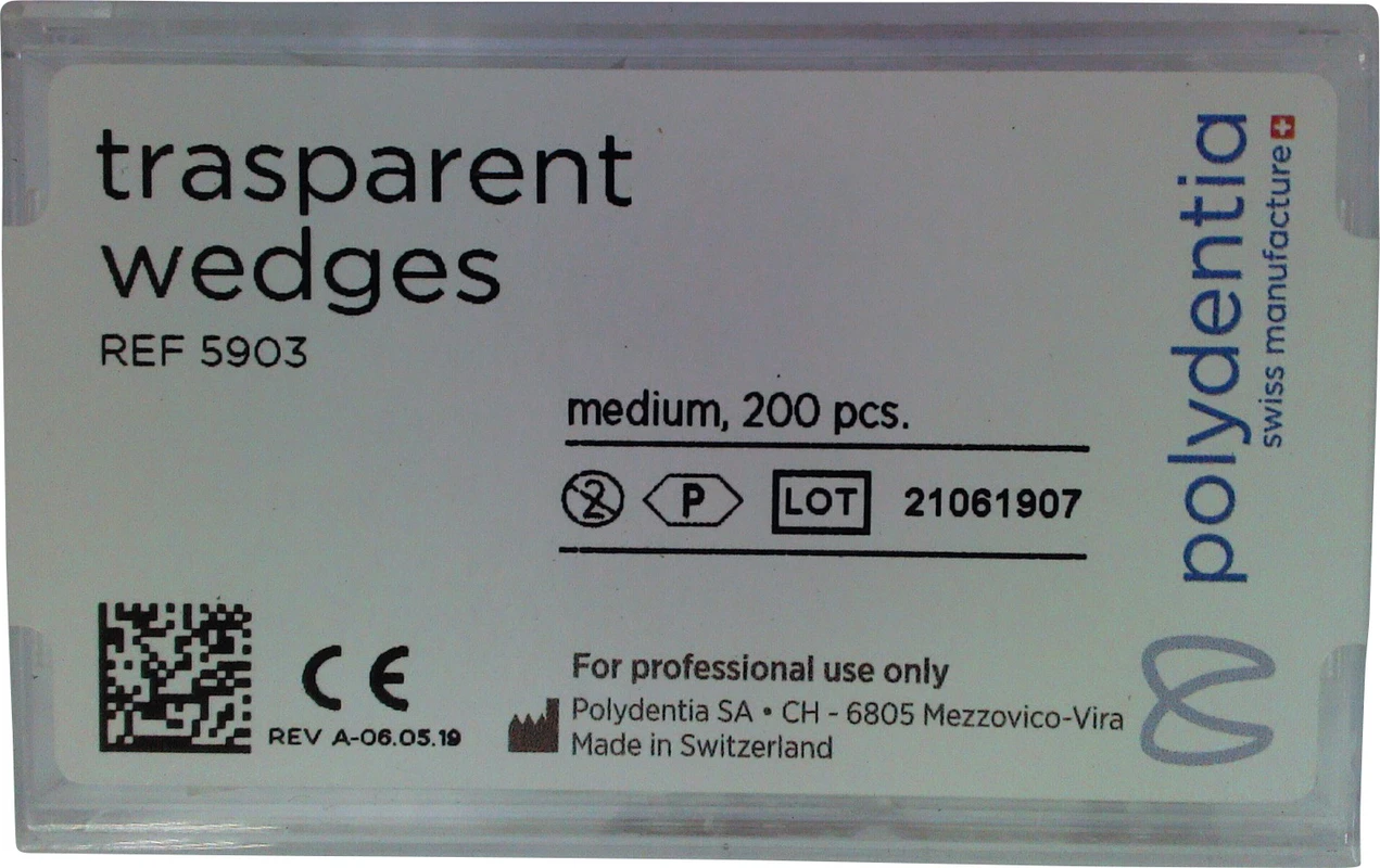 Transparente Keile Packung 200 Stück mittel