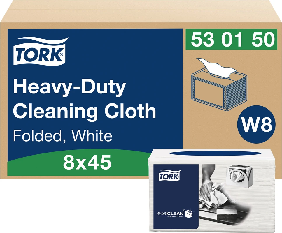 TORK® extra starke Reinigungstücher W8 Beutel 45 Stück 1-lagig, weiß