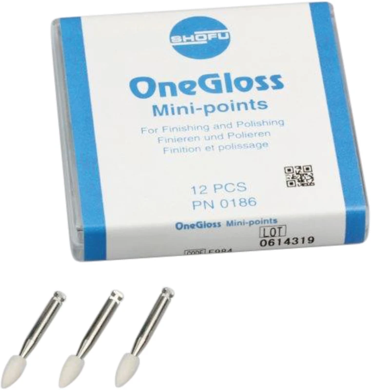 OneGloss™ / OneGloss™ PS + M Packung 12 Polierer Minispitze, montiert, ISO 030