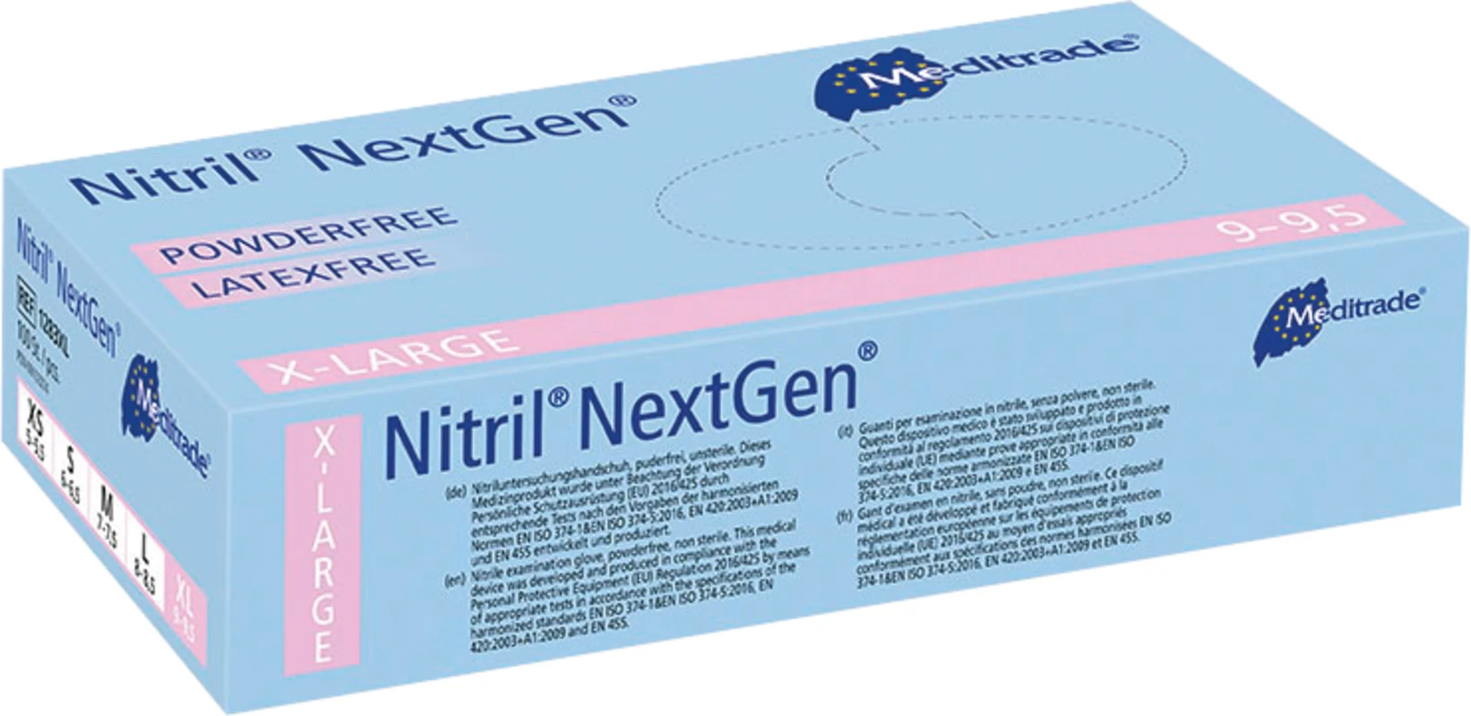 Nitril® NextGen® Packung 100 Stück puderfrei, hell-blau, XL