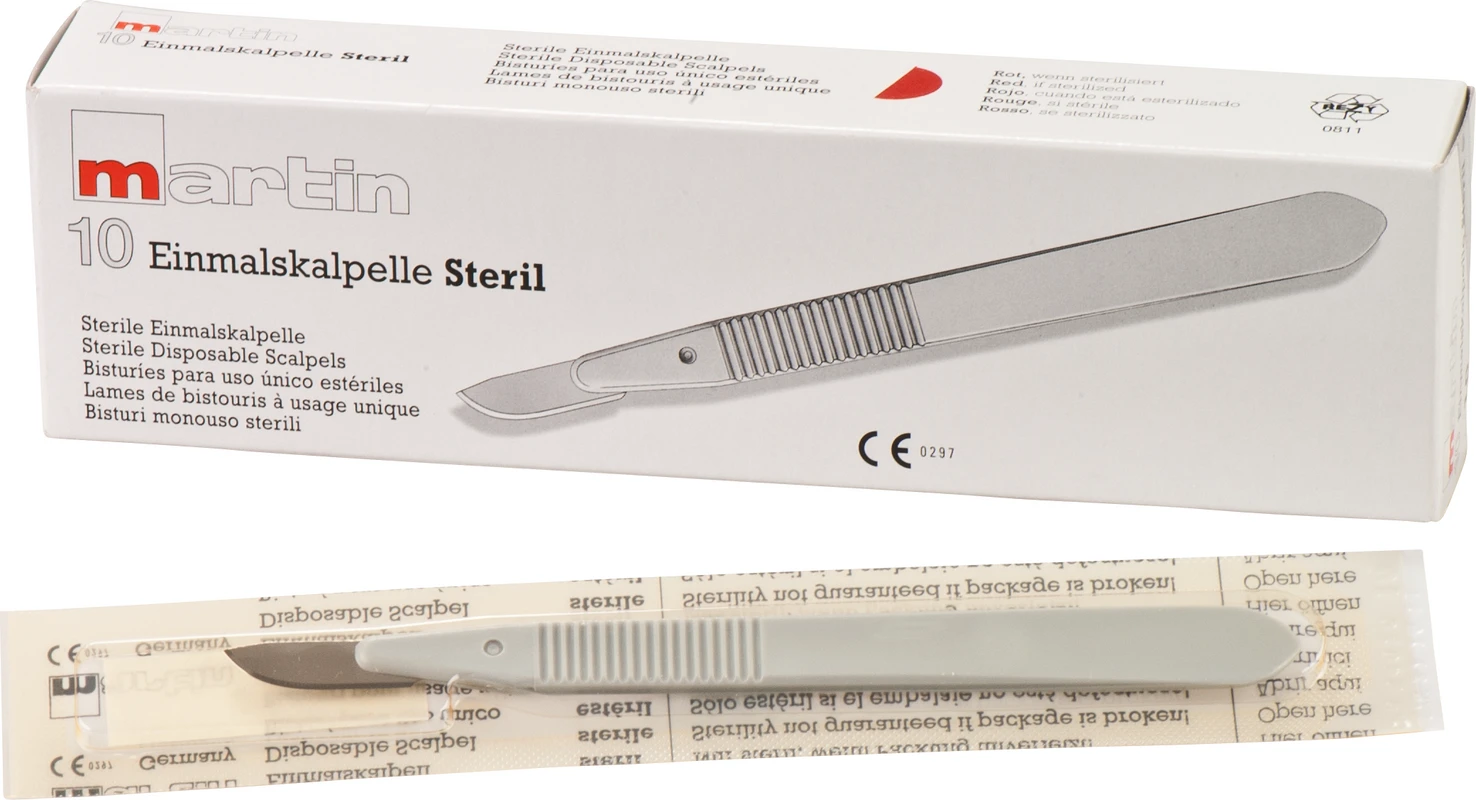 Einmal-Skalpelle Packung 10 Stück Figur 10