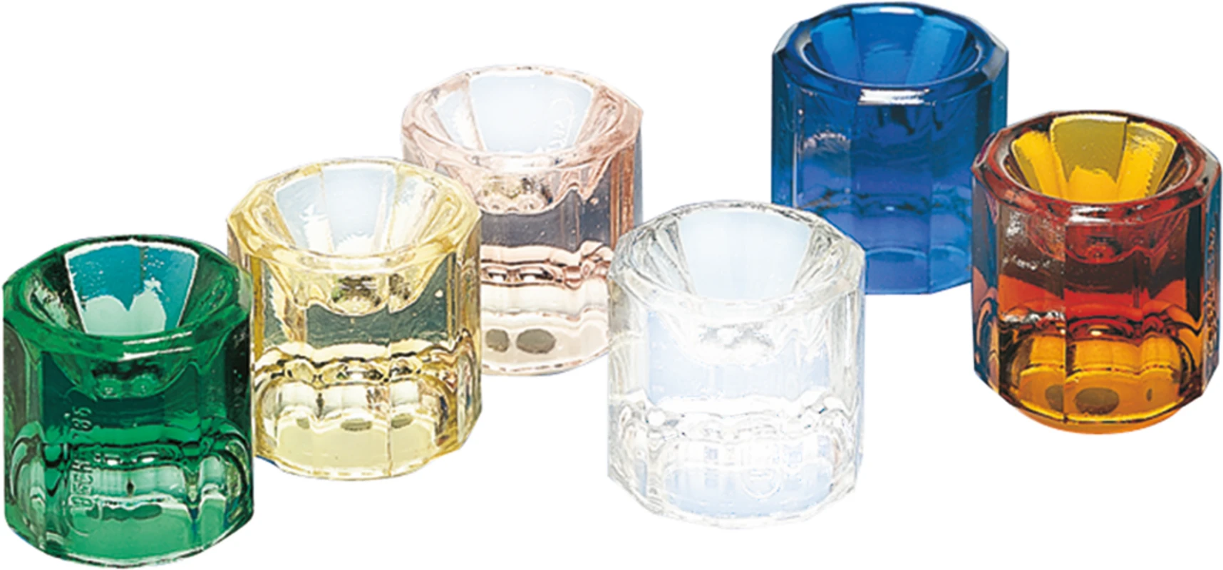Dappengläser aus Buntglas Sortiment 3 Stück Dappengläser aus Buntglas Becht