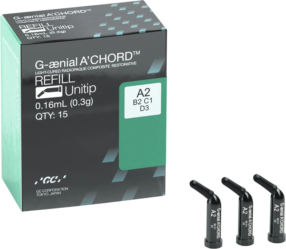 GC G-ænial® A´ CHORD Packung 15 x 0,16 ml/ 0,3 g Unitip AO3