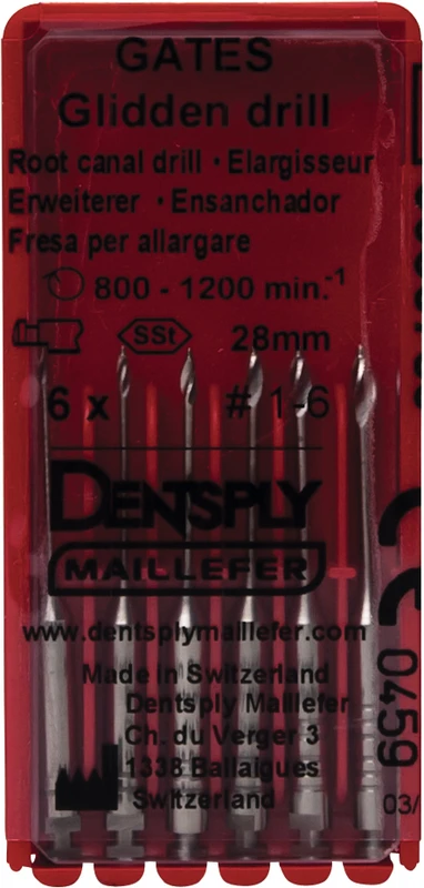 GATES Glidden Bohrer Packung 6 Stück 28 mm, Gr. 1-6