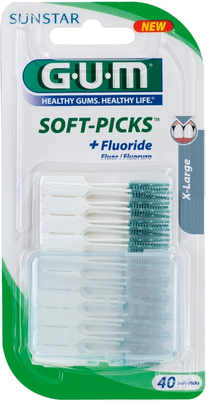 GUM® SOFT-PICKS® Original Packung 40 Stück x-large im Reise-Etui