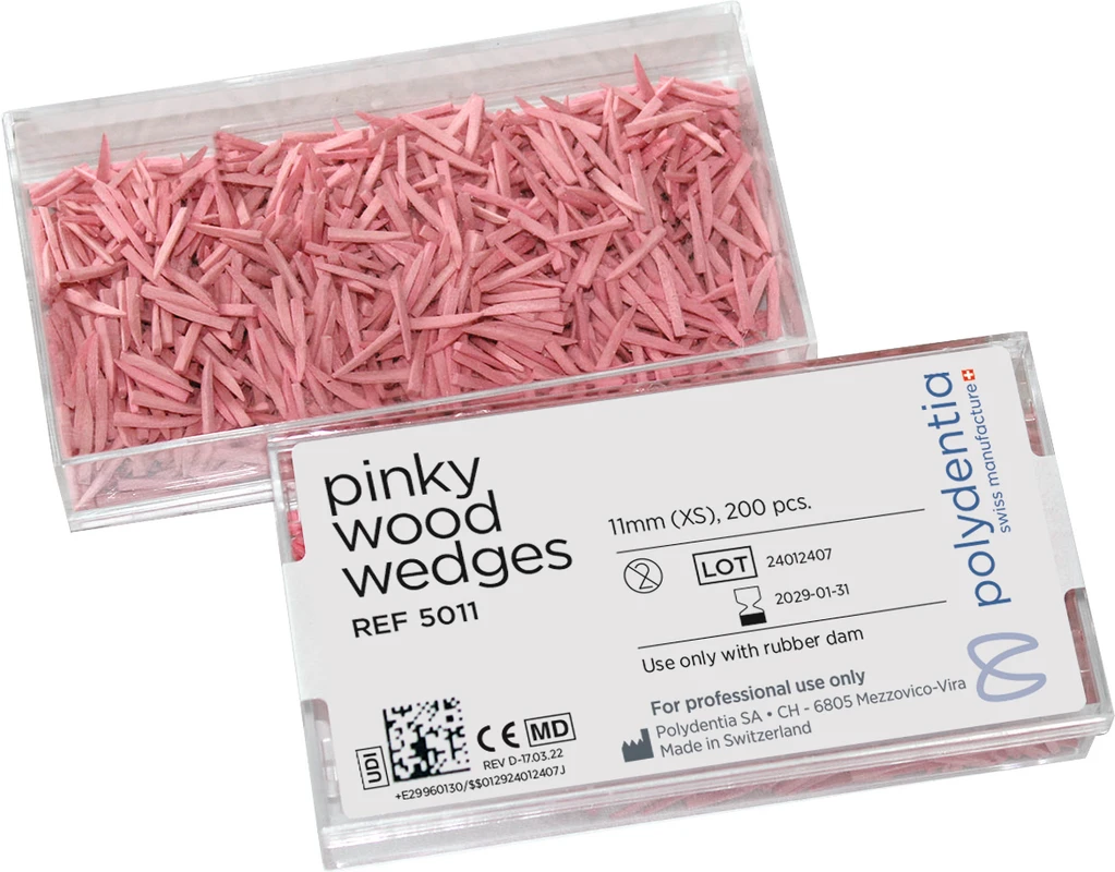 Interdentalkeile Ahornholz Box 200 Stück pinky, 11 mm