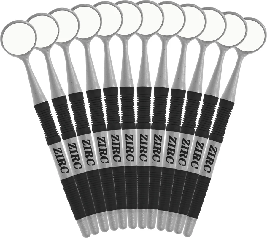 Crystal HD Mundspiegel Soft Grip Packung 12 Stück sortiert leuchtend, Größe 4, Ø 22 mm