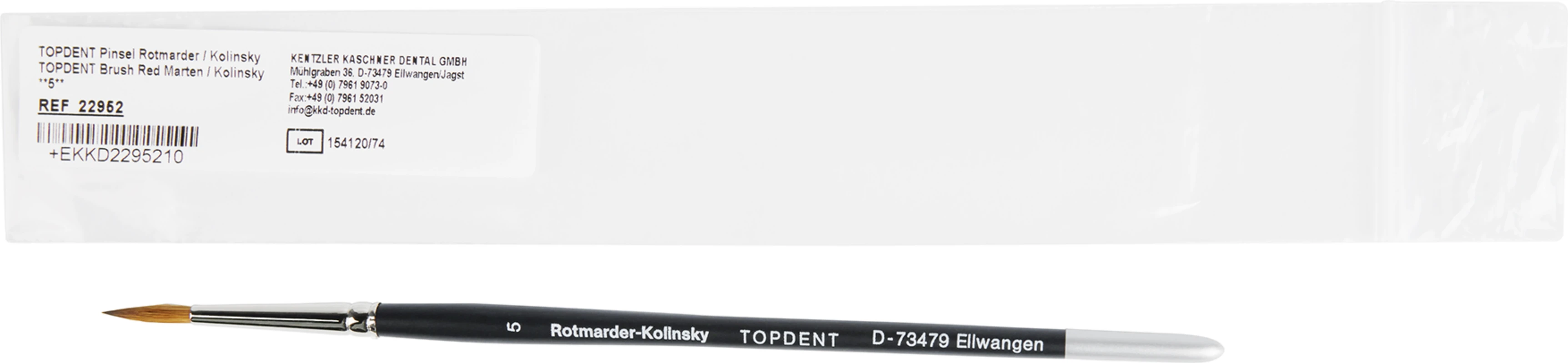 TOPDENT Pinsel Rotmarder Kolinsky Stück Nr. 5