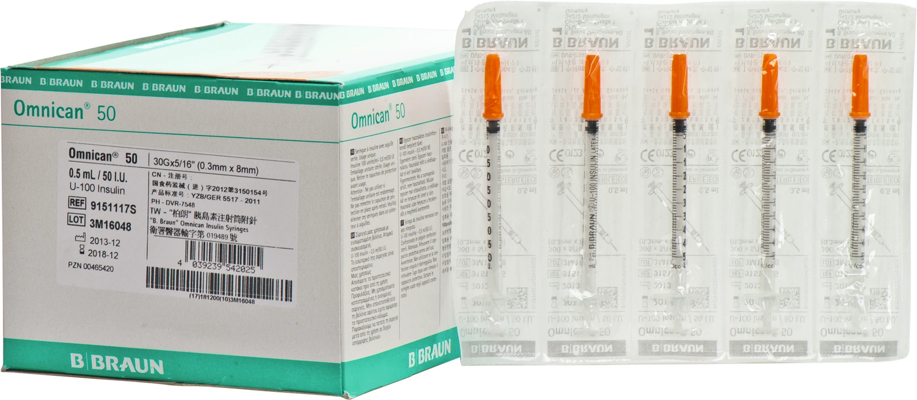 Omnican® 50 Packung 100 Stück 0,5 ml, 0,3 x 8 mm, einzeln verpackt