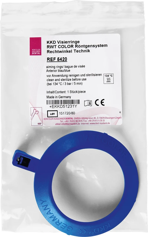RWT® COLOR Stück Visierring, blau, Anterior