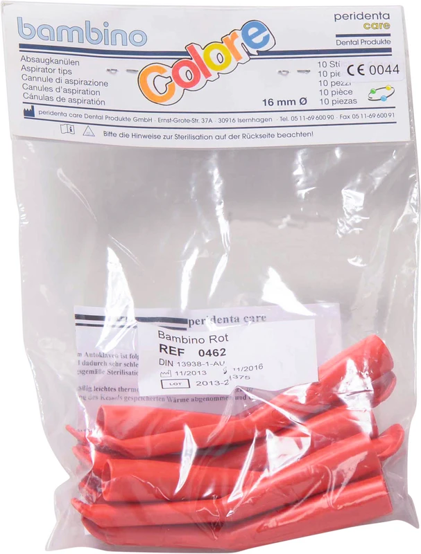 Absaugkanülen Bambino Packung 10 Stück rot