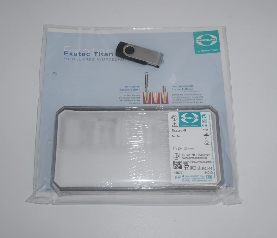 Exatec S Test Set 1 Kanalerweiterer, 2 Bohrer, 3 Schraubstifte,1 Messschablone, 1 Einsetz-Tool