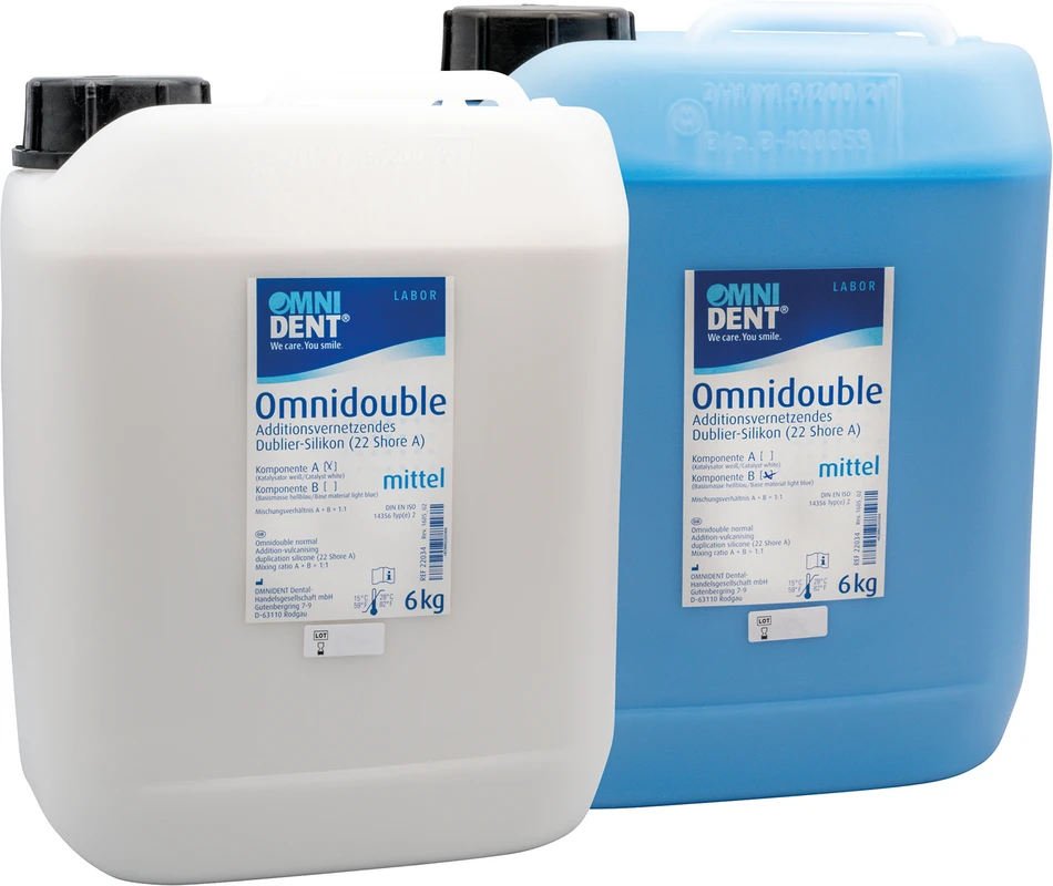 Omnidouble Packung 2 x 6 kg hellblau, 22 Shore A-Härte