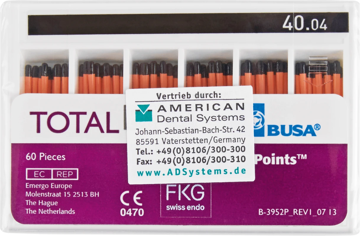 Total Fill BC Points Packung 60 Stück Taper.04 ISO 040