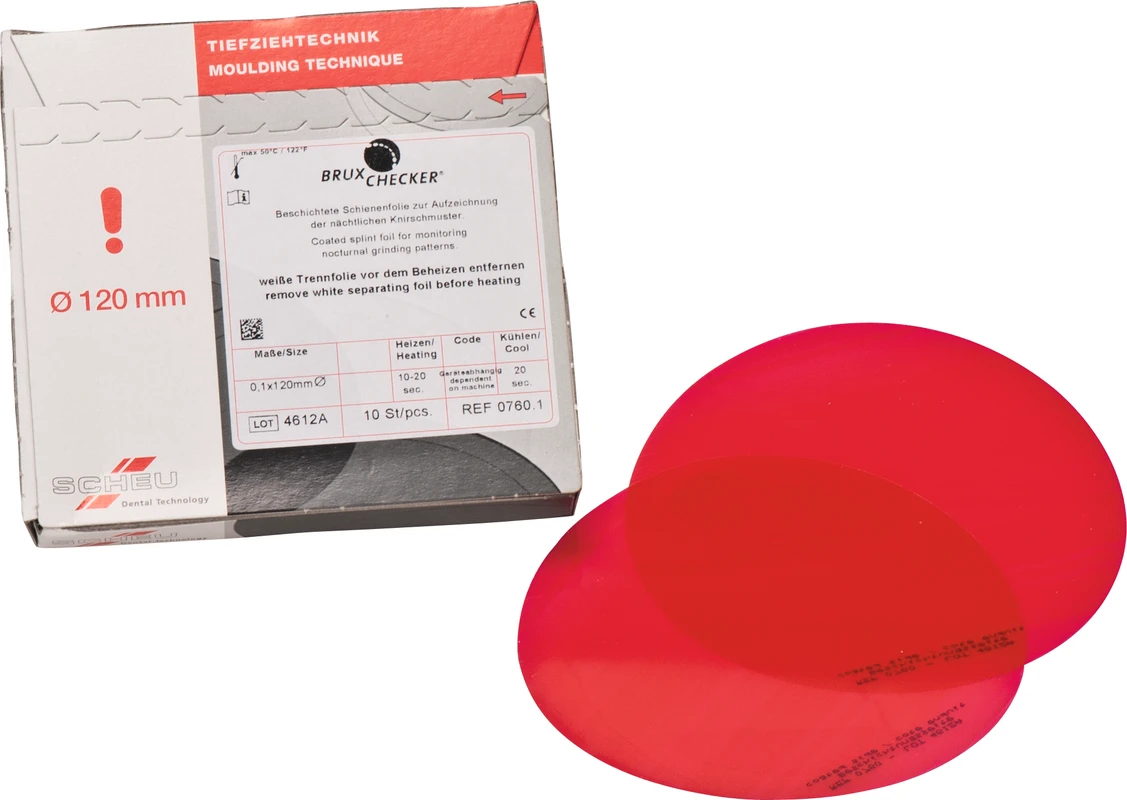 BRUX CHECKER® Packung 10 Stück rot, Ø 120 mm, Stärke 0,1 mm