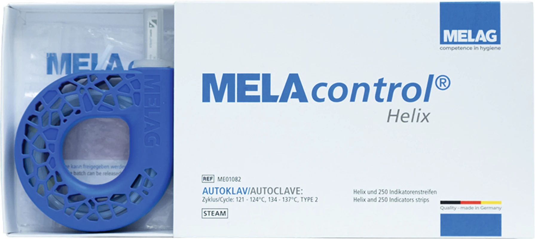 MELAcontrol® Helix Set Helix-Prüfkörper, 250 Indikatorstreifen
