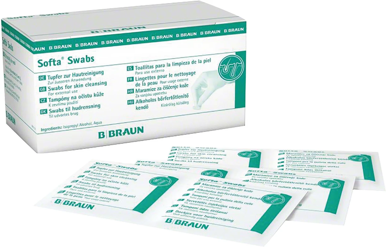 Softa® Swabs Packung 100 Stück 6,5 x 3 cm