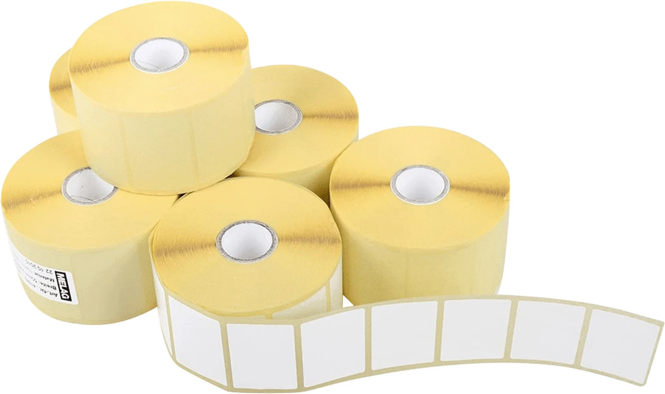 MELAprint 60/80 Etiketten Packung 6 x 1.000 Stück weiß, zweifach klebend