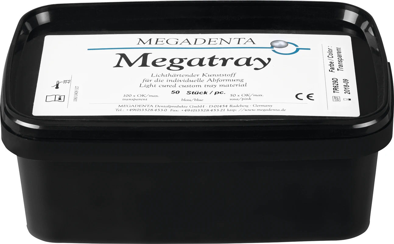 MEGATRAY Löffelplatten Packung 50 Stück OK, transparent
