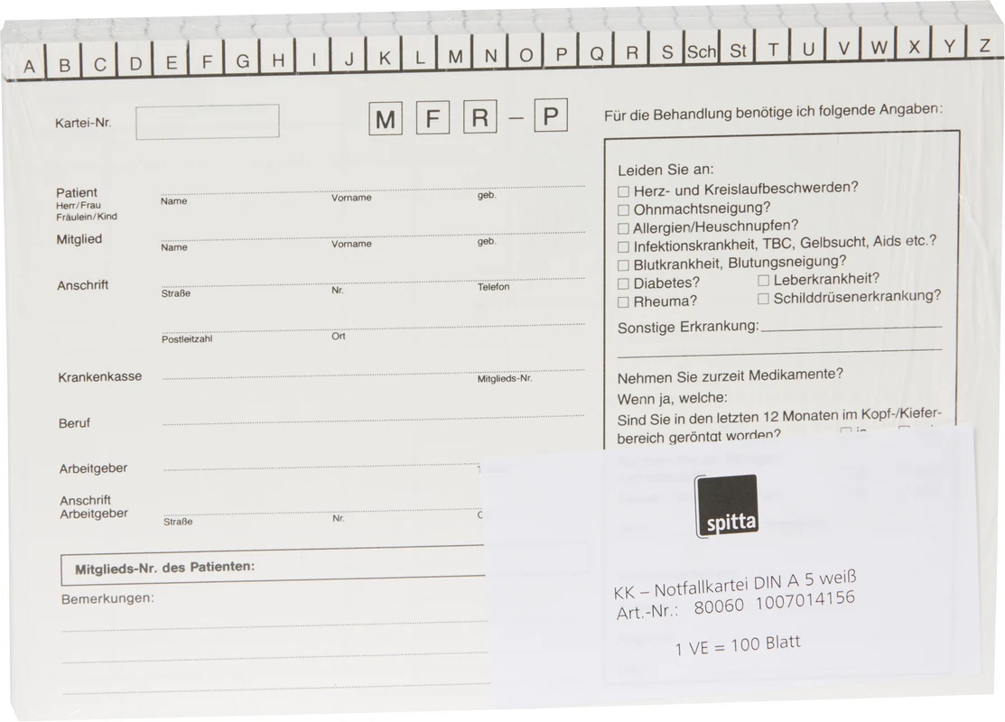 Notfallkartei Spitta Verlag