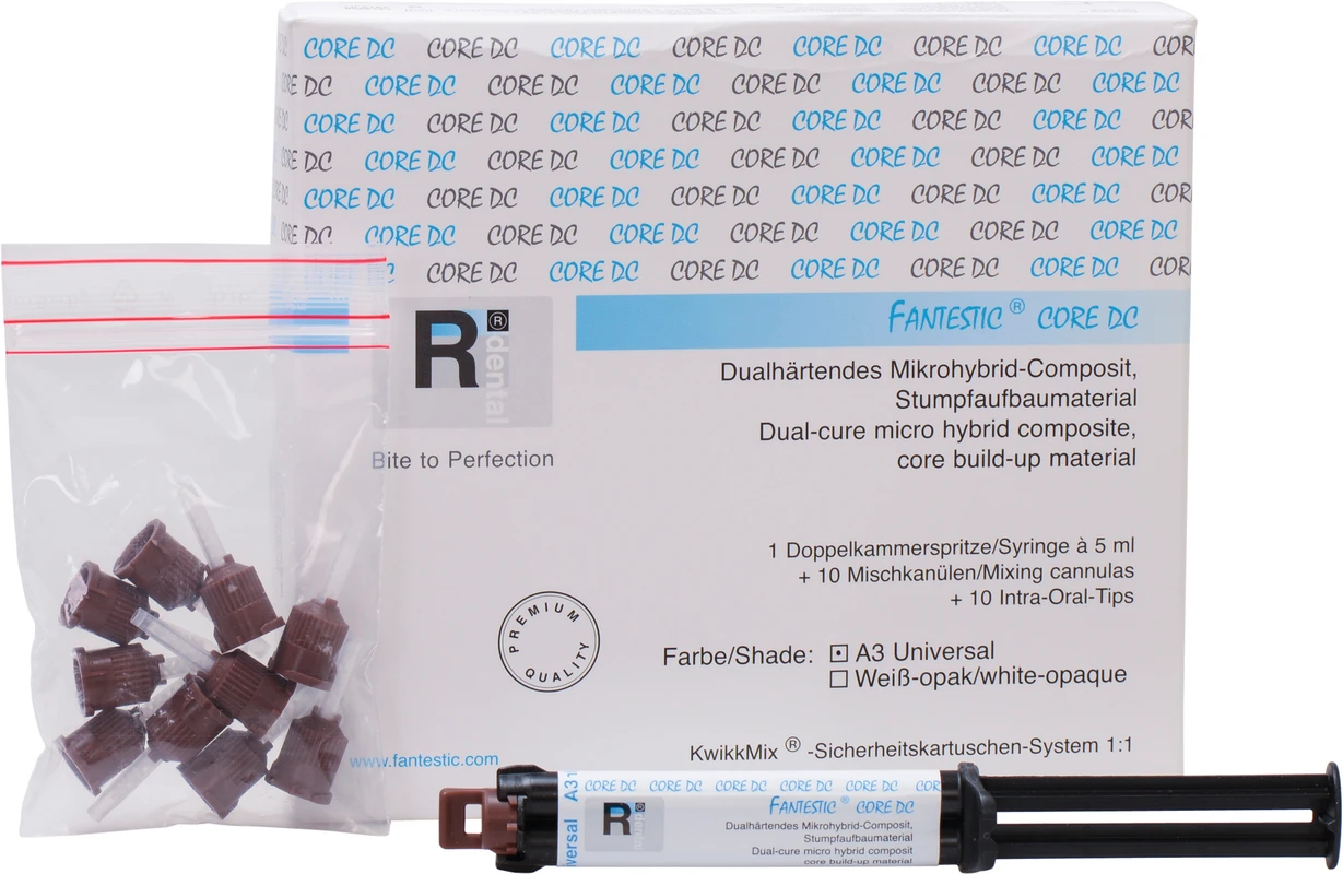 FANTESTIC® CORE DC Packung 5 ml Doppelkammerspritze A3 universal, Zubehör FANTESTIC® CORE DC R-Dental