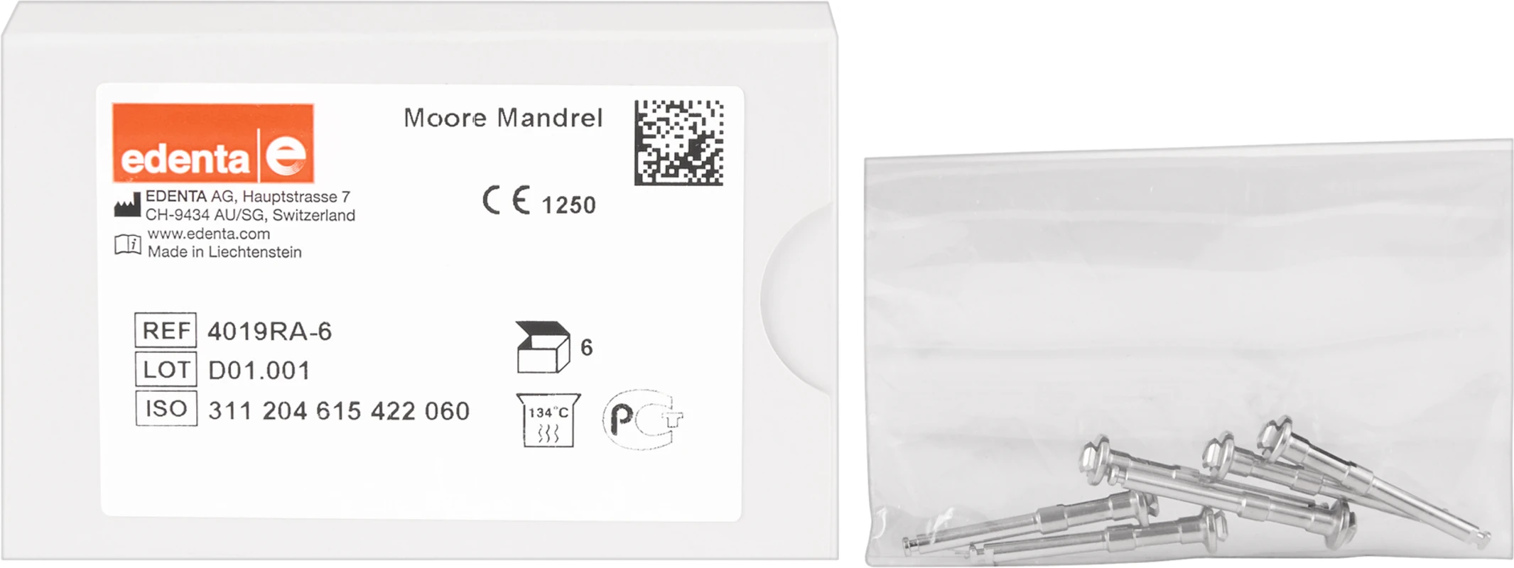 Mooremandrelle Packung 6 Stück RA, 2,35 mm, ISO 060