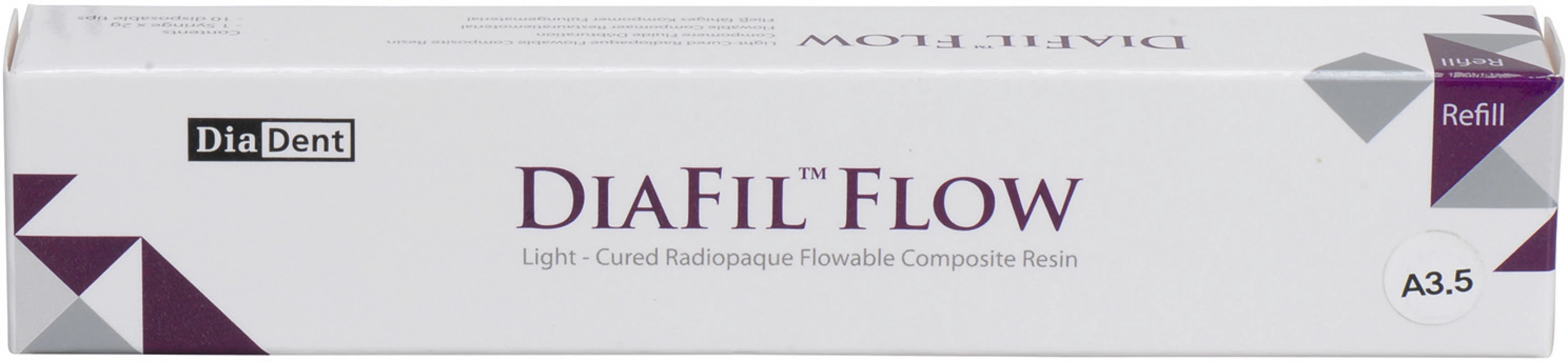 DIAFIL™ FLOW Hybrid Packung 2 g Spritze A3,5, 10 Einmalnadeltips