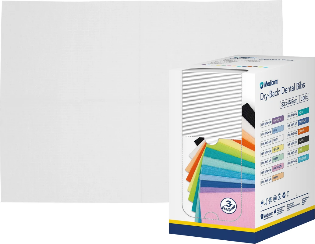 Medicom® Dry-Back® Patientenservietten Karton 100 Stück weiß, 33 x 45,5 cm