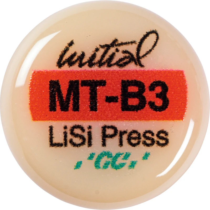 GC Initial™ LiSi Press Packung 5 x 3 g Rohling B3 MT
