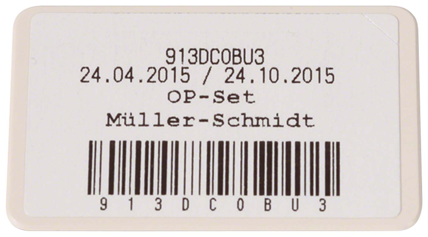 MELAstore-Box Barcode-Schilder MELAG