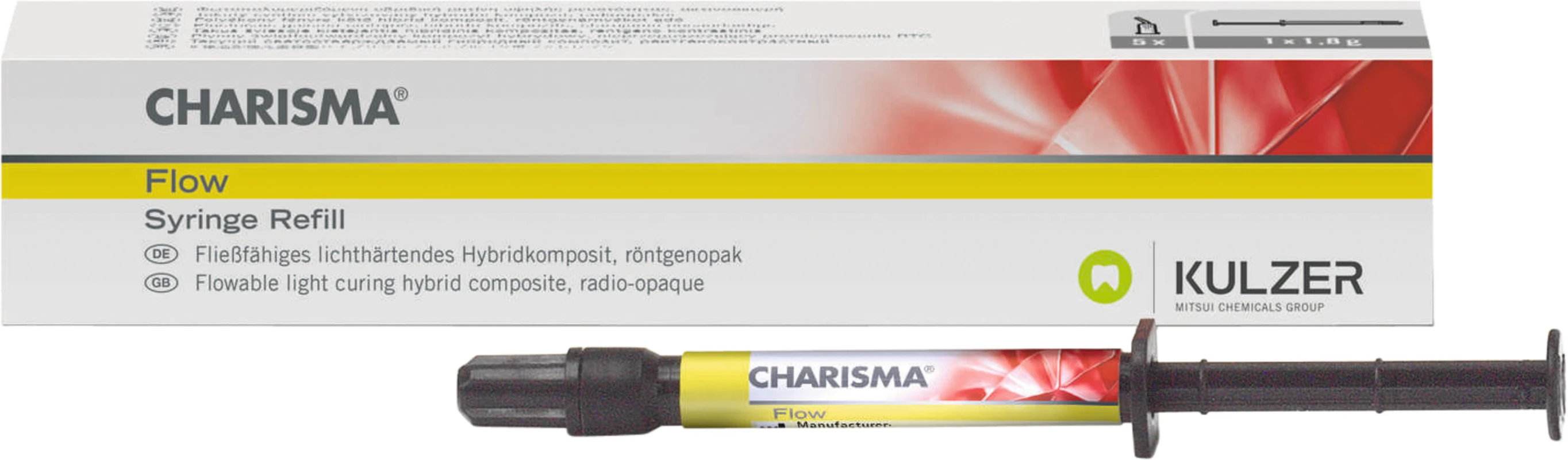 CHARISMA® Flow Packung 1,8 g Spritze ROW, A2, 5 Kanülen