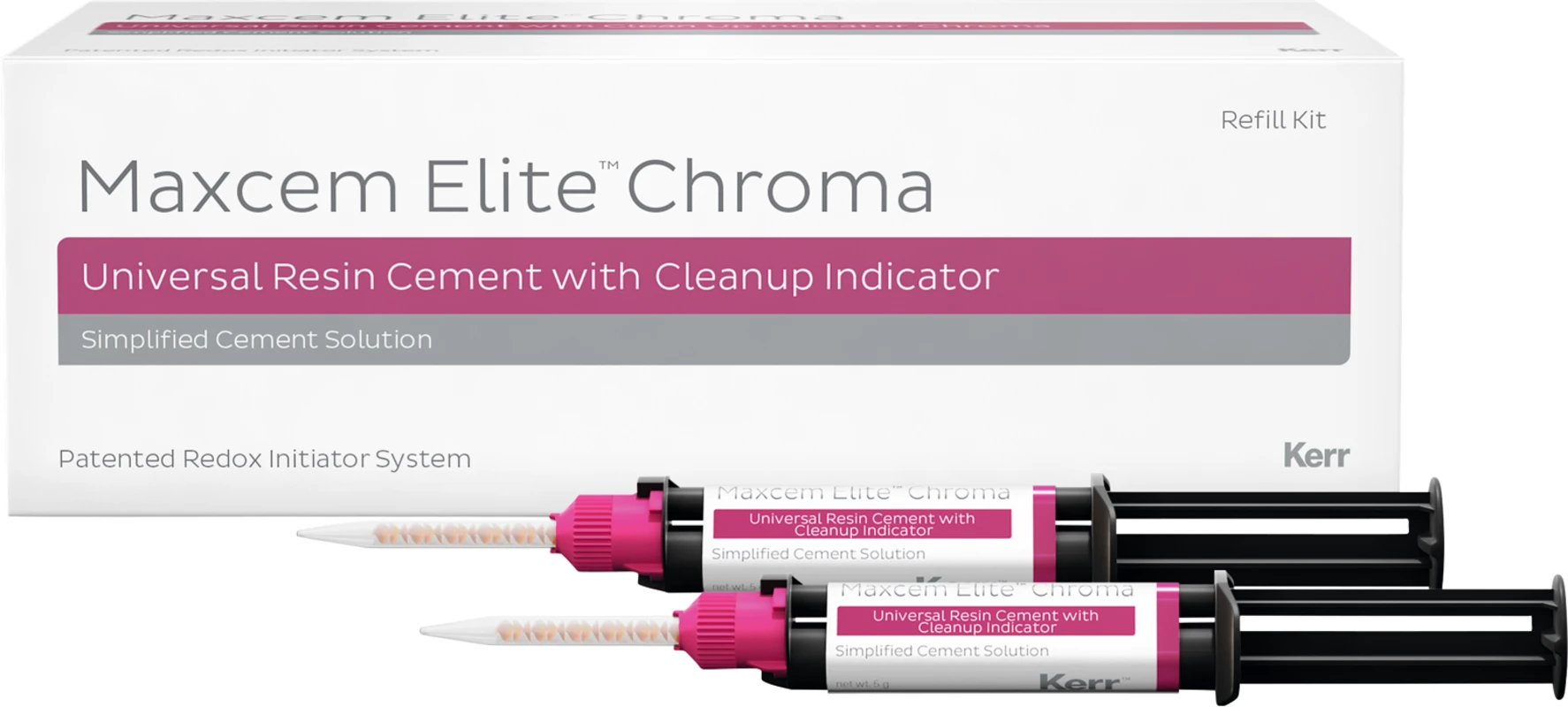 Maxcem Elite™ Chroma Refill Packung 2 x 5 g Automix-Spritze clear, Zubehör