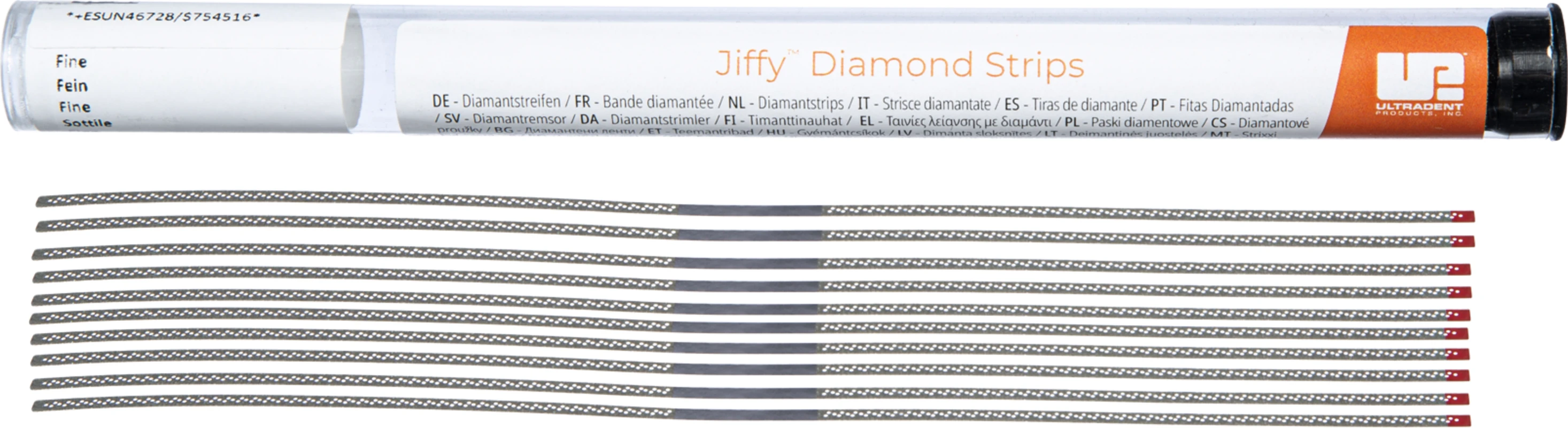 Jiffy™ Diamantstreifen Packung 10 Stück rot, fein, perforiert, schmal