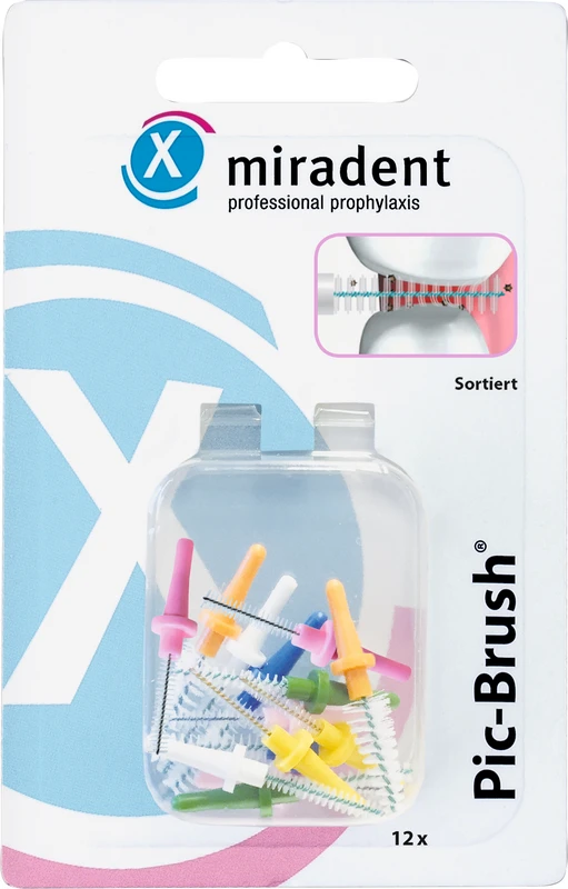 Pic-Brush® Ersatzbürsten Packung 6 x 2 Stück (pink, gelb, weiß, grün, blau, orange)