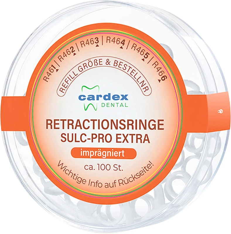 RETRAKTIONSRINGE SULC-PRO Packung ca. 100 Ringe EXTRA getränkt Gr. 5